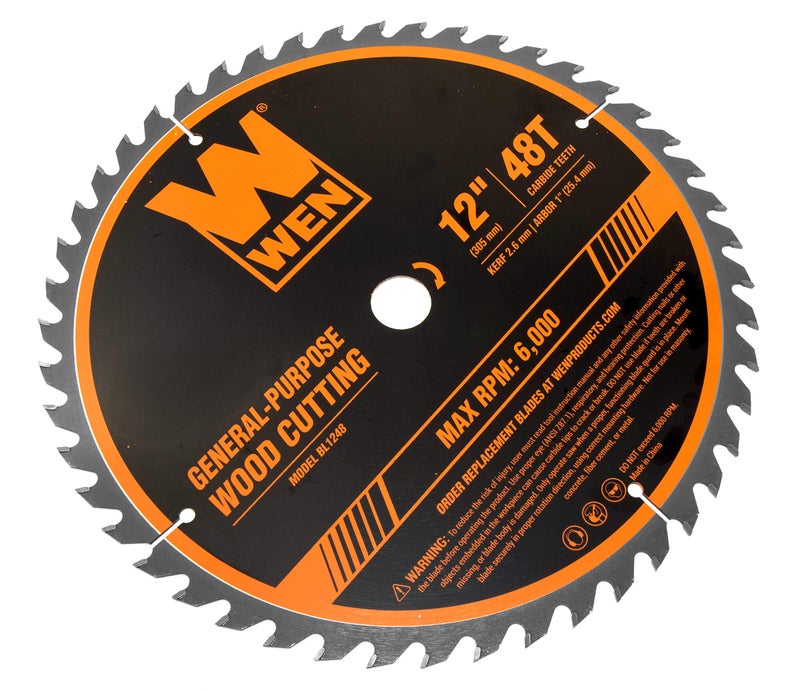 WEN BL1248 12-Inch 48-Tooth Carbide-Tipped Professional Woodworking Saw Blade for Miter Saws and Table Saws,Silver - Image 4